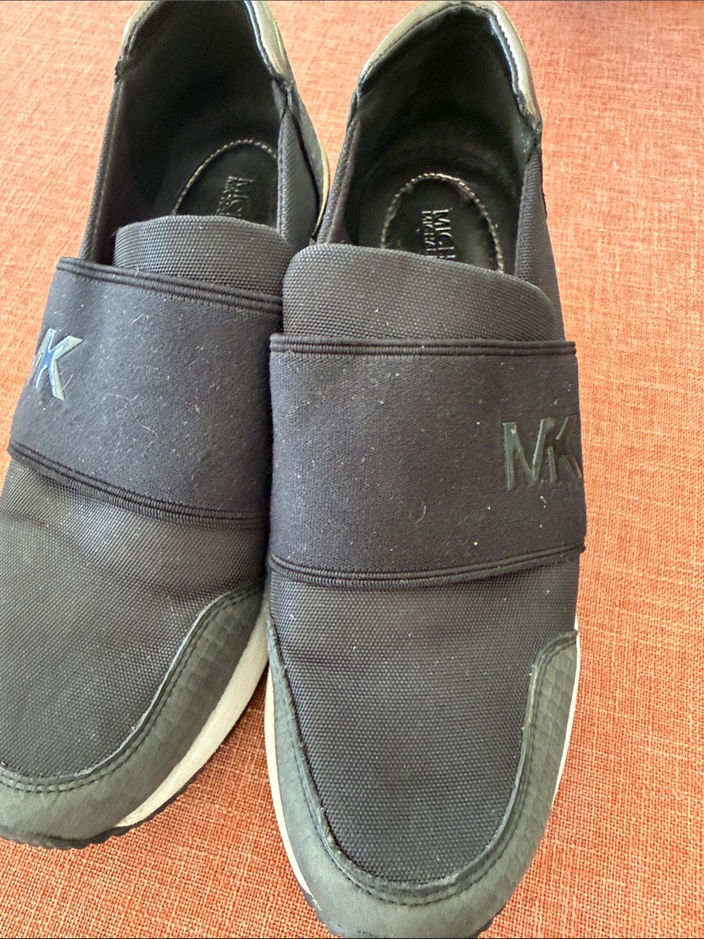 Michael Kors Black Knit Slip-On Loafers